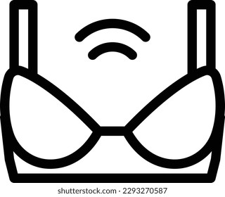 brassier wireless Vector illustration on a transparent background.Premium quality symbols.Thin line vector icon for concept and graphic design.