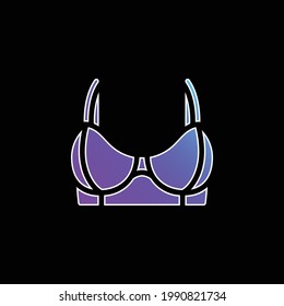 Icono de vector de gradiente azul de Brassiere