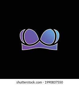 Brassisches blaues Farbverlauf-Vektorsymbol
