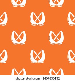 Brassiere fashion pattern vector orange for any web design best