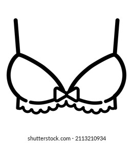 Brassiere Flat Icon Isolated On White Background
