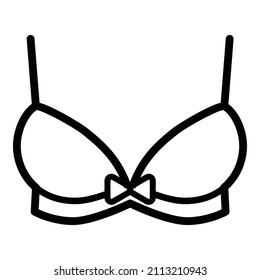 Brassiere Flat Icon Isolated On White Background
