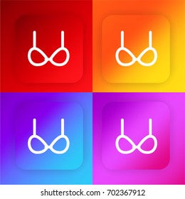 Brassiere four color gradient app icon set