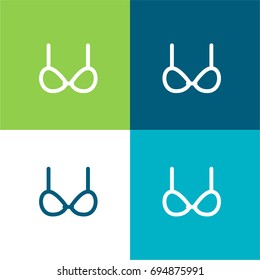 Brassiere green and blue material color minimal icon or logo design