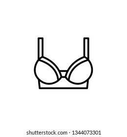 Brassiere icon. Bra vector icon. Clothes collection, outline vector illustration. Trendy Flat style for graphic design, Web site, UI. EPS10.