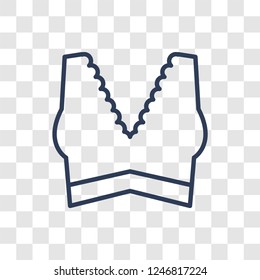 Brassiere icon. Trendy linear Brassiere logo concept on transparent background from Clothes collection