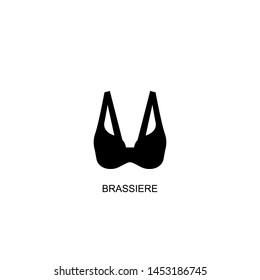 brassiere icon vector black design