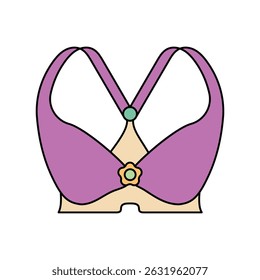 brassiere icon with white background vector stock illustration