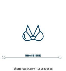 icono del vector de contorno de brassiere. ilustración de elemento simple. icono de contorno de brassiere a partir del concepto de ropa editable. se puede usar para web y móvil

