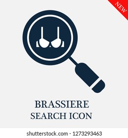 Brassiere search icon. Editable Brassiere search icon for web or mobile.