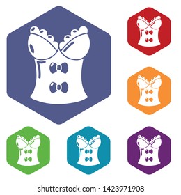 Brassiere shop icon. Simple illustration of brassiere shop vector icon for web