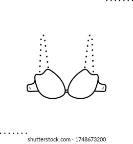 brassiere vector icon in outlines