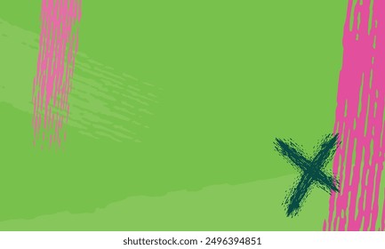 brat pop girl love lime green grunge magenta pink bars vector abstract background with single grunge kiss