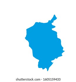 Bratislava region map in Slovakia