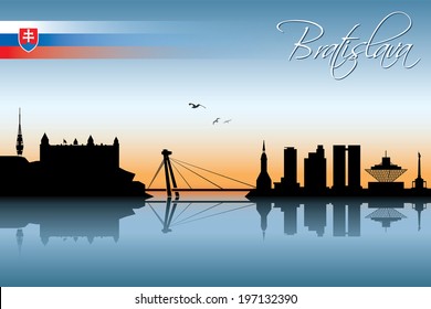 Bratislava Skyline - Vector Illustration