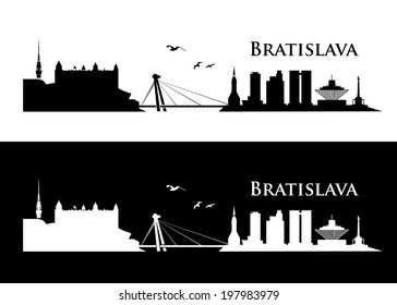 Bratislava skyline - vector illustration