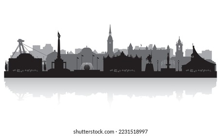 Bratislava Slovakia city skyline vector silhouette illustration
