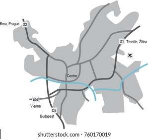 Bratislava Transport Map