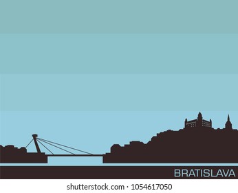 Bratislava,Slovakia city skyline  vector silhouette