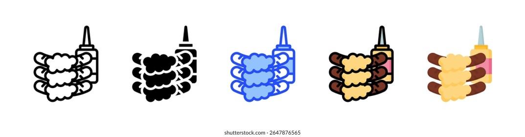 Coleção De Ícones Bratwurst Com Vários Estilos