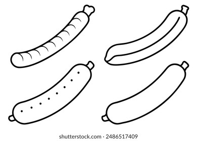Bratwurst line art elegant design drawing hand illustration