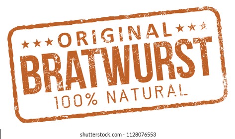 Bratwurst Rubber Stamp