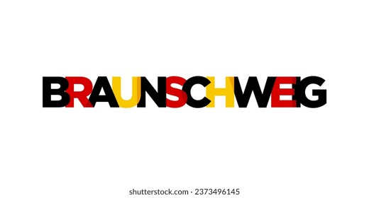 Braunschweig Deutschland, modern and creative vector illustration design featuring the city of Germany for travel banners, posters, web, and postcards.