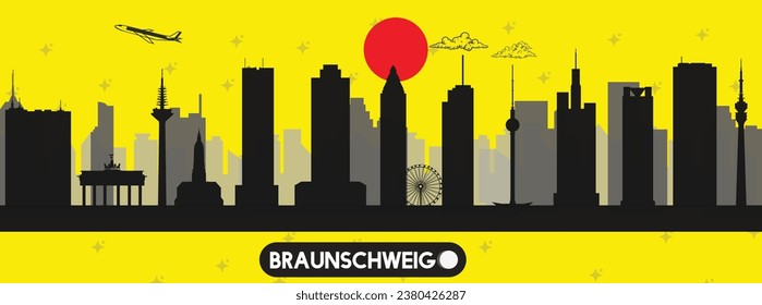 Braunschweig , Germany beautiful skyline vector illustration