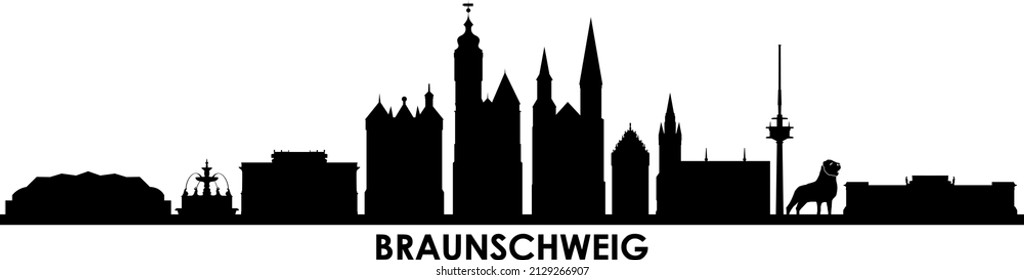 BRAUNSCHWEIG Niedersachsen Deutschland City Skyline Vector
