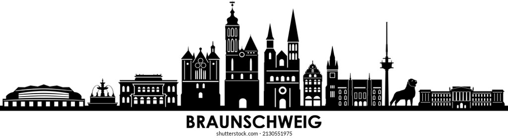 BRAUNSCHWEIG Niedersachsen Deutschland City Skyline Vector
