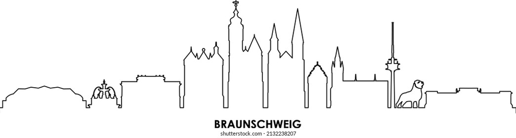 BRAUNSCHWEIG Niedersachsen Deutschland City Skyline Vector