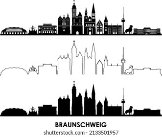 BRAUNSCHWEIG Niedersachsen Deutschland City Skyline Vector
