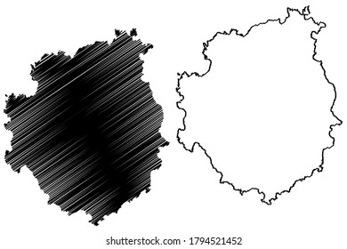 Brava municipality (Republic of Cabo Verde, concelhos, Cape Verde, Brava island, archipelago) map vector illustration, scribble sketch Brava map