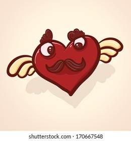 Brave cartoon heart