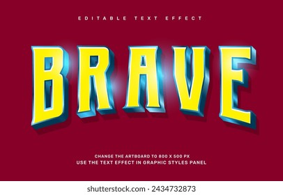 Brave editable text effect template