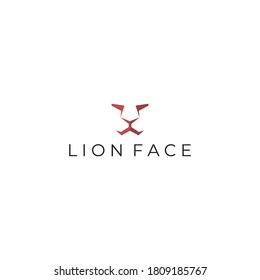 Brave Face Lion Logo Vector