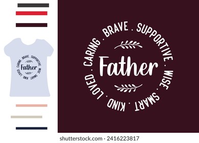 Diseño de camisetas de padre valiente