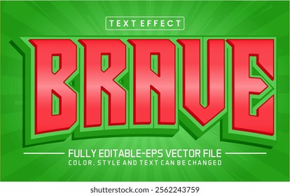 Brave font Text effect editable	