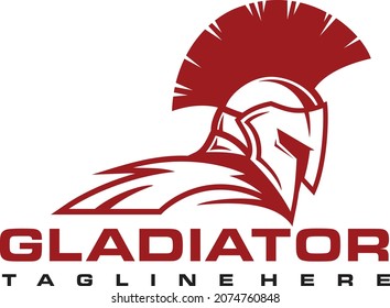 brave gladiator spartan warrior logo