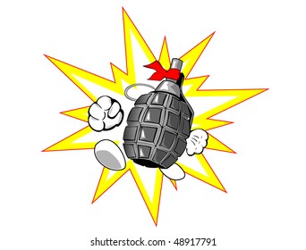 brave grenade vector illustration