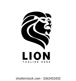 brave head lion art logo