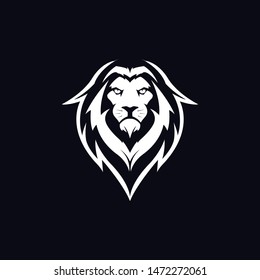 brave lion head logo template