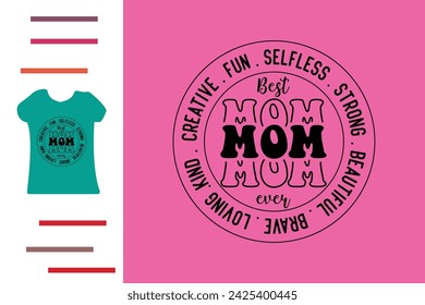 Diseño de camiseta de mamá valiente