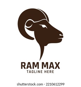 Brave Ram Head, Vektorgrafik, perfekt für Logo-Design von Unternehmen und Marken