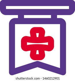 Brave soldiers martyrs ceremonial flag with cross