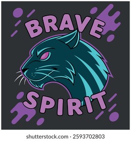 Brave Spirit Panther T-Shirt - Courageous Animal Graphic with Chain