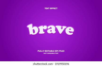 brave style editable text effect
