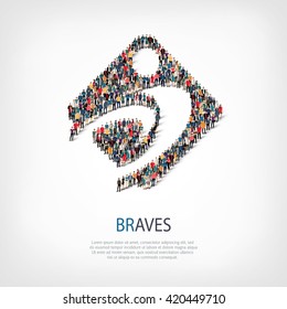 braves people sign 3d