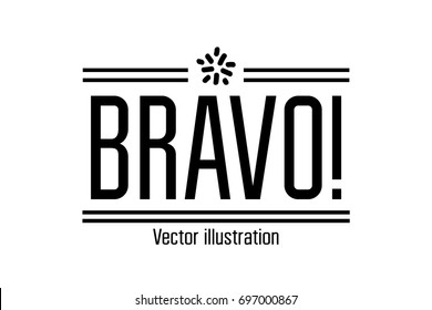 Bravo Card Banner Beautiful Greeting Old 库存矢量图（免版税）697000867 | Shutterstock