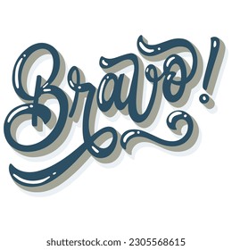 Bravo Design for T Shirt and Poster Print Design